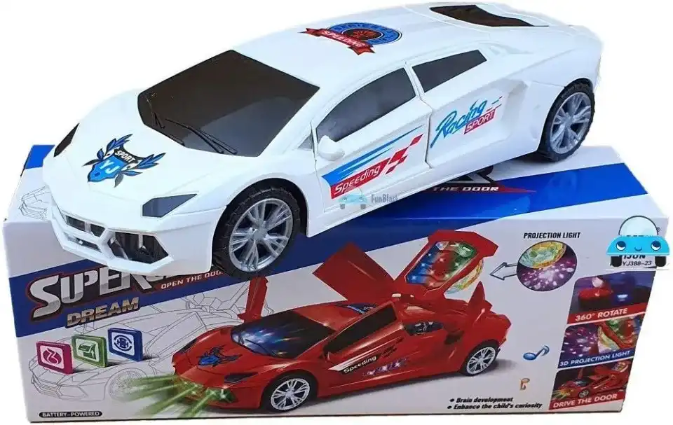 Dream Super Car Open The Door 3D Lighting and Music System Toy Car